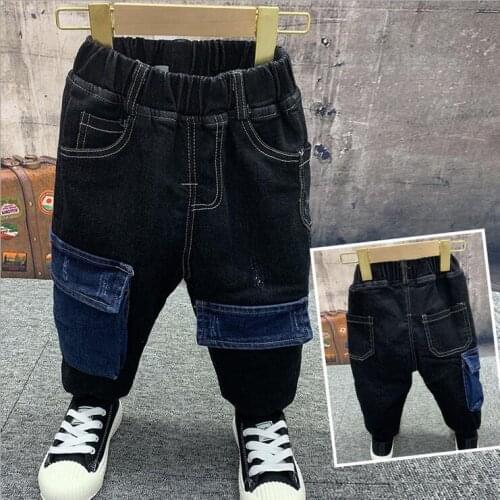 Baby Boys Clothing High Quality Thicken Winter Warm Jeans Children Pants Boys Thick Fleece Jean Pants 2-6YEARS