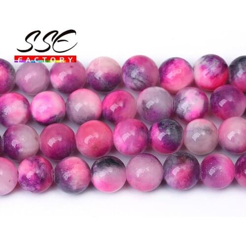 Wholesale Tourmaline Persian Jades Natural Stone Bedas for Jewelry Making Loose Spacer Round Beads Diy Necklace 6/8/10/12mm 15"