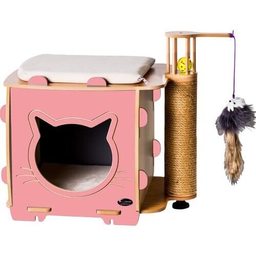 Island Tırmalamalı Cat House easy to clean hygienic Modern design stylish tırmalamalı cat house