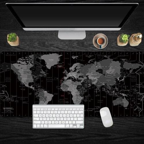 Old World Map Anti-slip Gaming Mouse Mat With Lock Edge For Game Gamer Computer Accessories Large Mousepad Natural Rubber Mouse