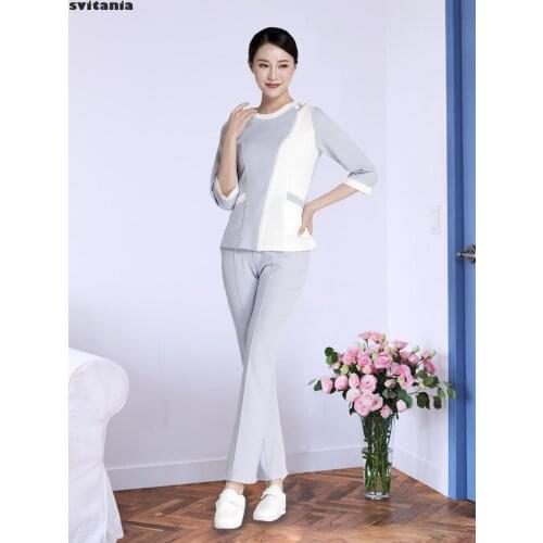 Cosmetologist Work Suit Hotel Waiters Uniform Salon Beauty Uniform Manicurist Uniform