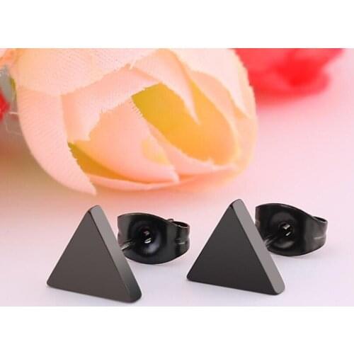 DOUBLEHEE 33 Trend Brief Titanium Stainless Steel 3 Colors Plated Men Earring Stud Earrings For Women Classic Jewelry