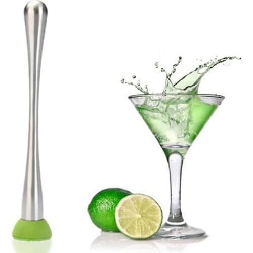 Mash Rod Food Grade Anti--deform Stainless Steel Manual Crushed Ice Rod Tool Kitchen Manual Lemon Fruit Squeezer Stirring Rod