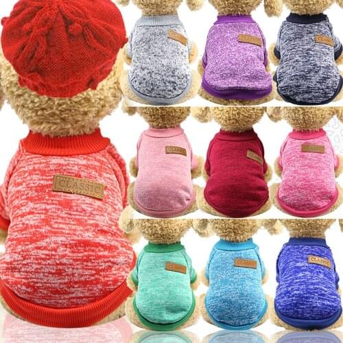 Dog Clothes For Small Dogs Soft Pet Dog Sweater Clothing For Dog Winter Clothes Classic Pet Outfit Accessories Dropshipping