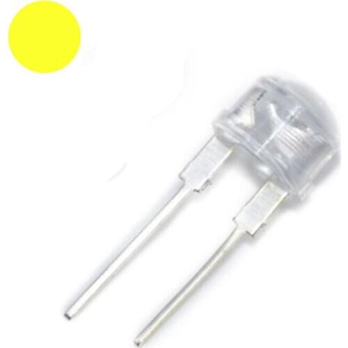 8mm Yellow Straw Hat Light LED Emitting Diode Ultra Bright Lamp Bead Plug-in DIY Kit Practice Wide Angle 1000pcs/lot