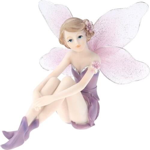 Resin Angel Ornaments Girl Creative Gifts Resin Angel Ornaments Home Decor Miniature Flower Fairy Figurines Wedding Decoration
