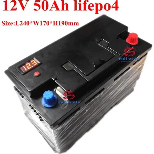 Waterproof 48v 50Ah 60Ah Lifepo4 battery Lithium fishing boat cylinder baitboat trolling motor 2kw BMS + 10A Charger