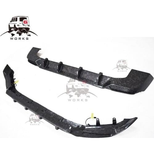 W463A W464 G63 front AND rear lip for 2020y g class w463A g63 forged carbon front lip rear diffuser bumper lips