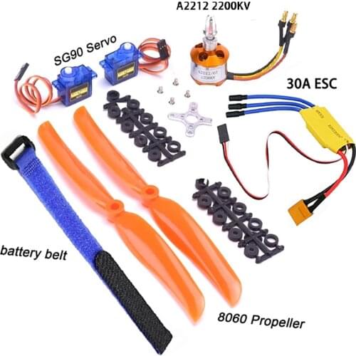 XXD HW A2212 2200KV 2212 Brushless Motor 30A ESC Motor 6035 Propeller SG90 9G Micro Servo for RC Fixed Wing Plane Helicopter