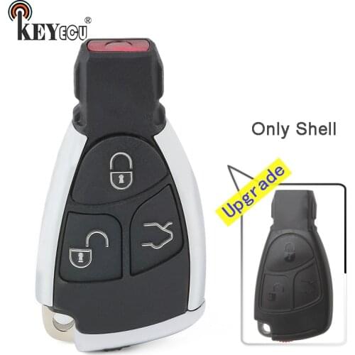 KEYECU for Mercedes-Benz CLS C E S Replacement Modified Smart 3 Button remote Key Shell Case Cover