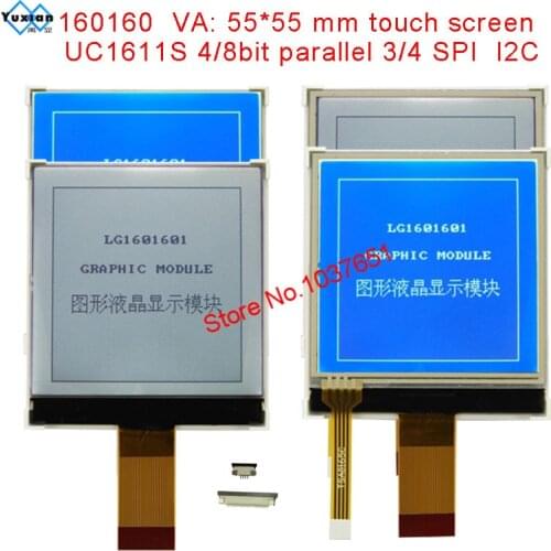 Lcd module 160160 UC1611 SPI IIC I2C LG1601601LMDWHUV LG1601602