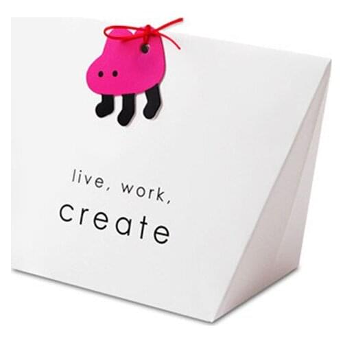 10pcs/lot Live Work Creative White Cookie Box Candy Box Special Birthday Party Favor Gift Box Small Cartoon Working Present Box