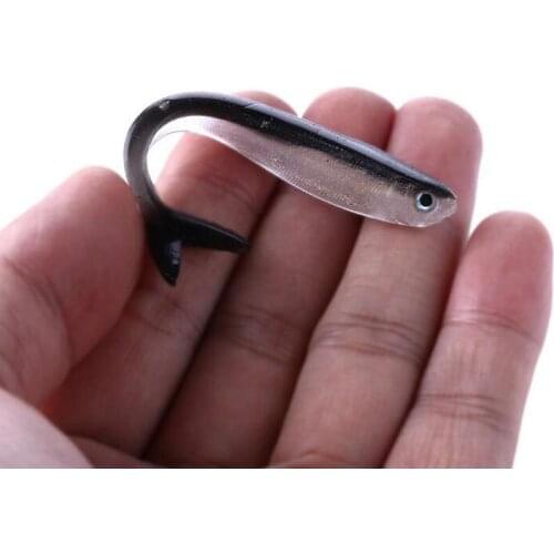 10 Pcs/Bag Soft Shrimp Worms Fish Lure Silver Silicone Wobblers Fishing Tackle Jigging Maggot Fishing Bait Jig Head Bait 8cm/2g