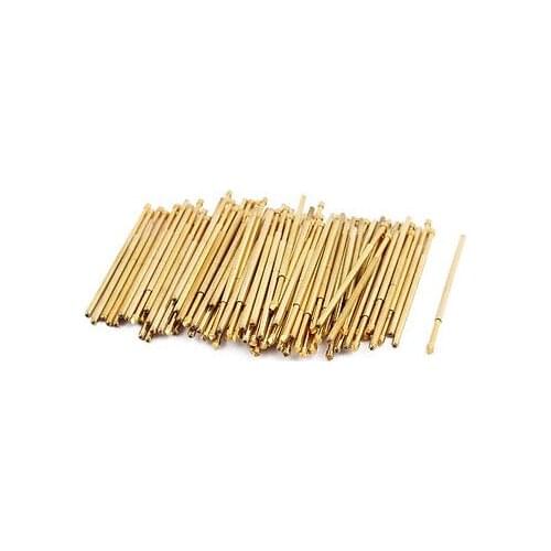 100pcs PA100-T2 1.4mm Dia 33.3mm Length Metal Spring Pressure Test Probe Needle