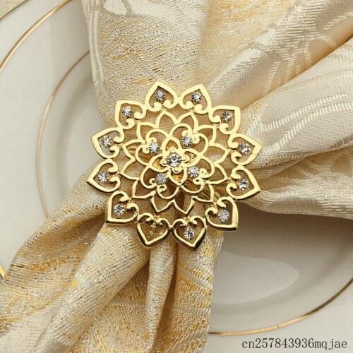 100pcs Western Napkin Rings Holders Restaurant Napkin Buckle Hotel Tableware