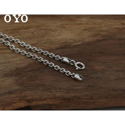 2.5mm100% S925 sterling silver jewelry Thai silver wild long cross necklace free shipping
