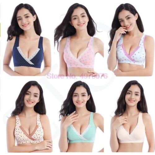 DHL 200pcs Lace BreastFeeding Maternity Nursing Bra for pregnant women cotton Pregnancy Underwear Bras