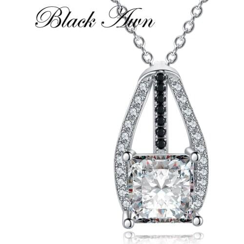 2021New Vintage 925 Sterling Silver Fine Jewelry Silver Necklace Trendy Engagement Necklaces for Women Wedding Pendants P045