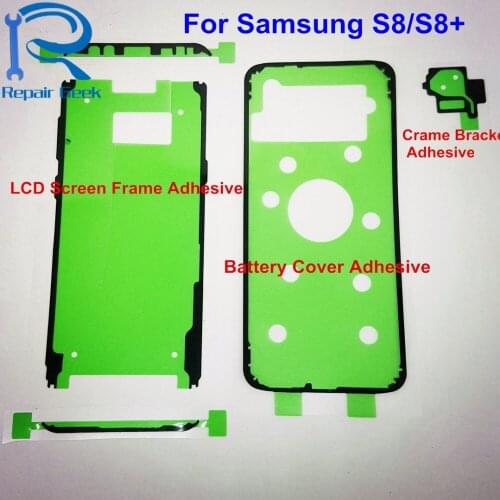 5sets New For Samsung Galaxy S8 S8+ Plus LCD Screen Frame Adhesive +Battery Cover Adhesive+Camera Bracket Adhesive Repair