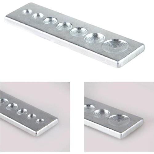 7 in One Bottom Plate Hole Punch Snap Button Leather Craft Tools Rivet Button Setter Die Base DIY Working Tool