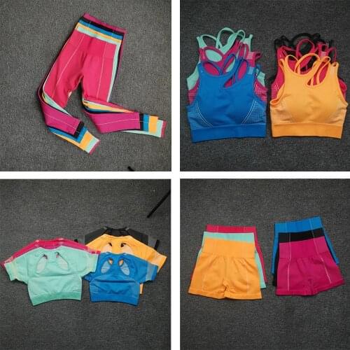 GUTASHYE Seamless Sports Suits yoga shorts sports tights Fitness Tight ym Athletic Sportswear Workout Sportswear Fitness Set