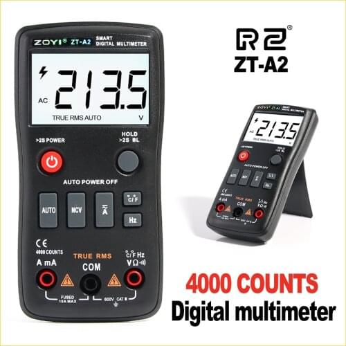 LCD Digital Multimeter Auto Range AC/DC Pocket Ammeter Voltmeter Current Resistor temperature NCV Tester Multimetro