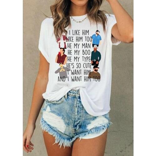 Colored I Like Him Country Music cute T-Shirt funny graphic 100% Cotton tumblr women Fashion quote casual unisex tshirt top tee