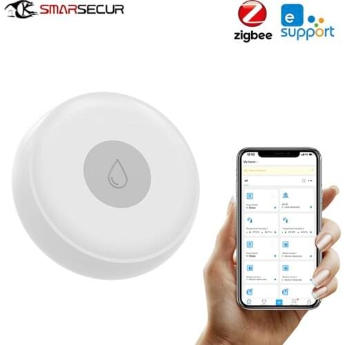 Ewelink Zigbee Smart Home Water Leak Sensor Wireless Flooding Detector Water Leakage Detection Alert Water Level Overflow Alarm