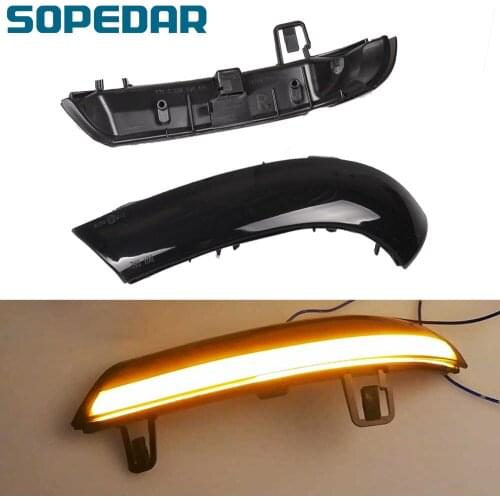 2PCS Dynamic LED Side Wing Mirrors Indicator Flowing Turn Signal Light Blinker Startup Breath Light For VW Jetta Passat B5.5 B6