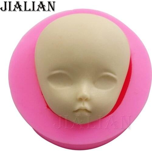 Hot DIY baby girl face cooking tools wedding decoration Silicone Mould baking Fondant Sugar Craft Cake candy T0673