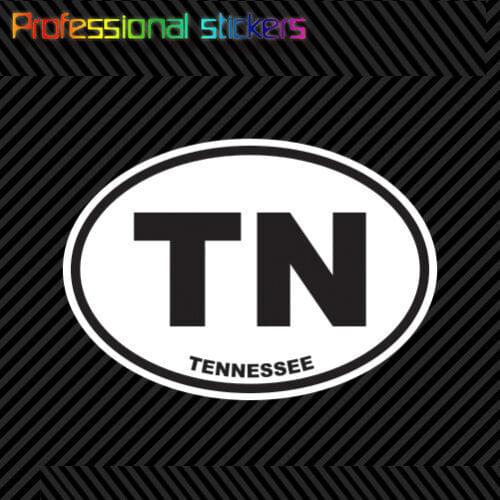 Tennessee State Oval Sticker Die Cut Decal TN Stickers for Car, RV, Laptops, Motorcycles, Office Supplies