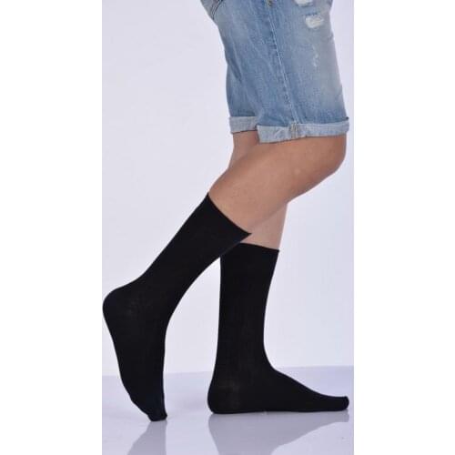 Idilfashion Male Pattern Bamboo Socket Stocking-Navy Blue-E-ART217 (3'LÜ PACKAGE)