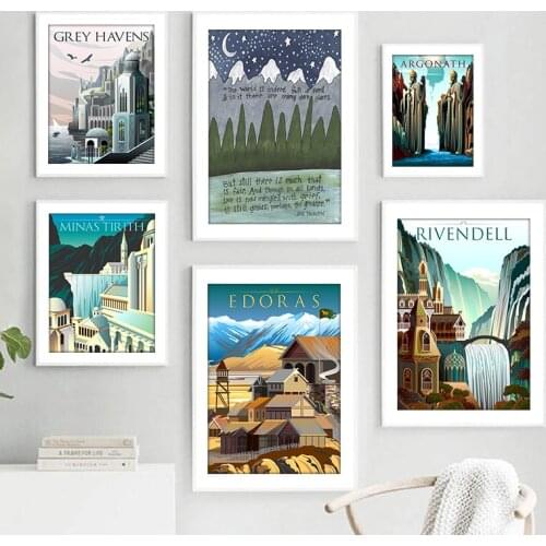 J.R.R. Tolkien Quotes Print Literary Gifts Fantasy Literature Motive Poster Wall Art Picture Canvas Painting Living Room Decor