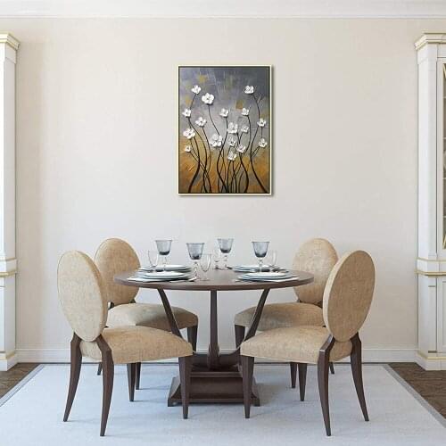 100% Hand Painted Floral Oil Paintings Canvas Wall Art Modern Grace Abstract Flower For Home Decor Handmade Oil Artwork Unframed