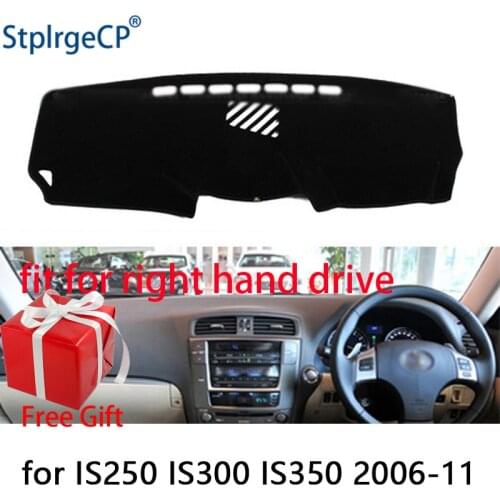 Car Dashboard Cover Mat for lexus IS250 IS300 IS350 2006-2011 Right Hand Drive Dashmat Pad Dash Mat Covers Dashboard Accessories