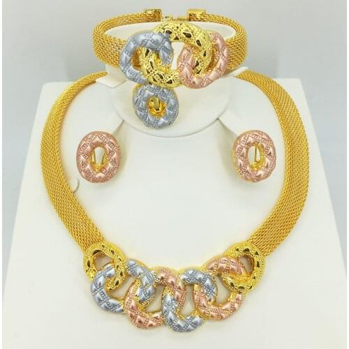 Summer dresses for women gold necklace earrings collection fashion Nigeria wedding African pearl jewelry collection Italian wome