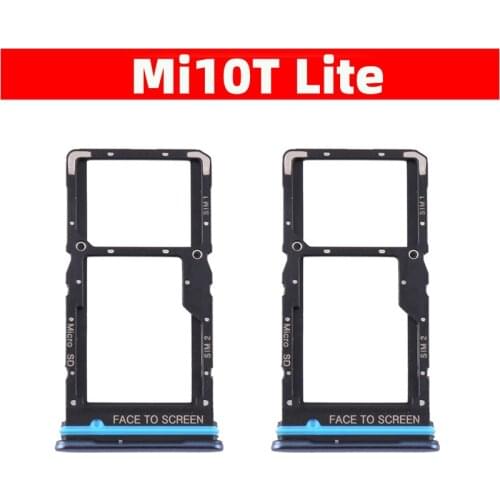 Sim Card Tray For Xiaomi Mi 10T Lite Sim SD Memory Card Holder Sim Card Slot Holder Replacement Parts