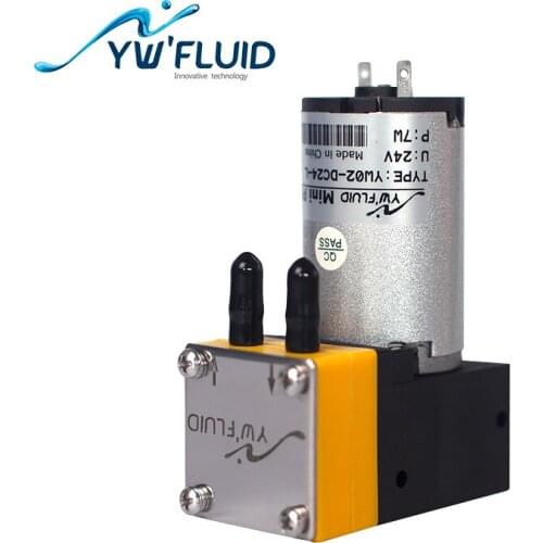 YWfluid YW02-DC 12V/24V Max Flow 320ml/Min Micro Diaphragm Water Pump Used For Blood Hemoglobin Analyzer
