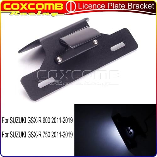 Tail Tidy Fender Eliminator Mount Kits For Suzuki GSX-R 600 750 2011-2019 Motorcycle LED CNC Black Number License Plate Bracket