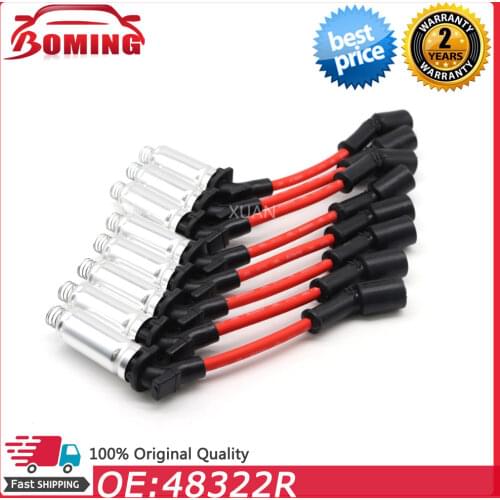 8pcs 48322R Ignition Spark Plug Wire Kit Set CableFor Chevrolet Avalanche GMC Envoy Yukon XL Pontiac Grand Prix GTO Hummer