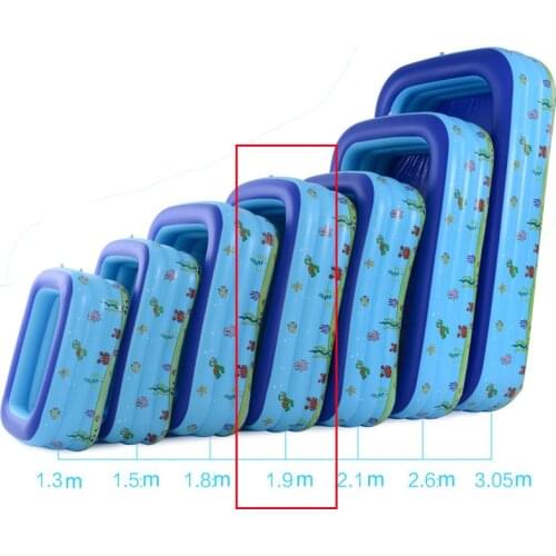 Intime 1.9m Inflable Pool, PVC Blue Printed for Kids Baby Adult Swimming 190x140x60 cm