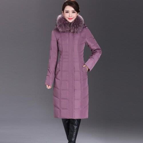 New 2018 Plus Size 5XL 6XL Fox Fur Collar Thicken White Duck Down Coats Winter Women Down Parka Coat YP1248