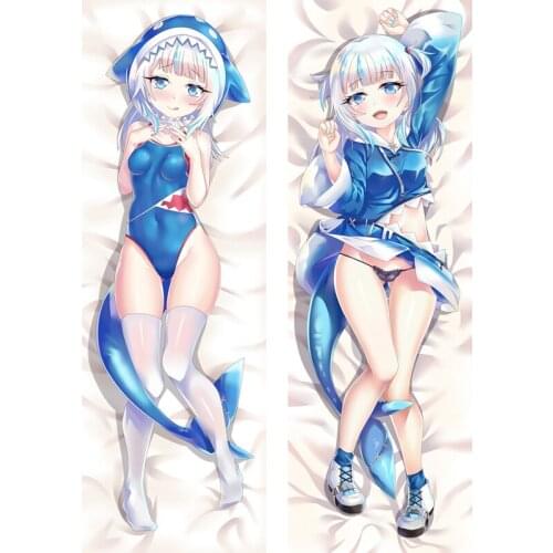 Newly Design Anime Gawr Gura VTuber Dakimakura Hugging Body Pillow Case Cover Peach Skin Sexy Pillowcase