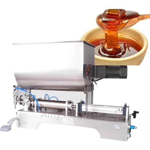 New commercial paste filling machine stainless steel desktop with stirring function quantitative filling machine