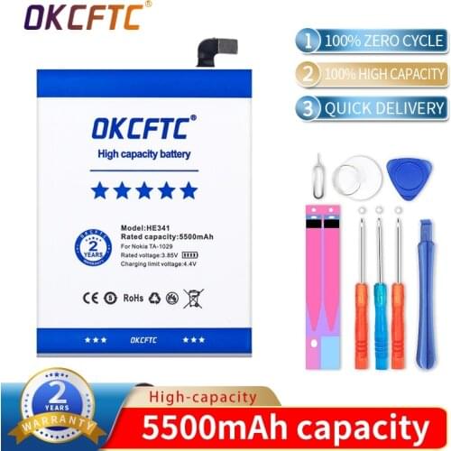 New Original HE341 5500mAh Battery HE 341 For Nokia 2.1 TA-1029 Batteries Bateria