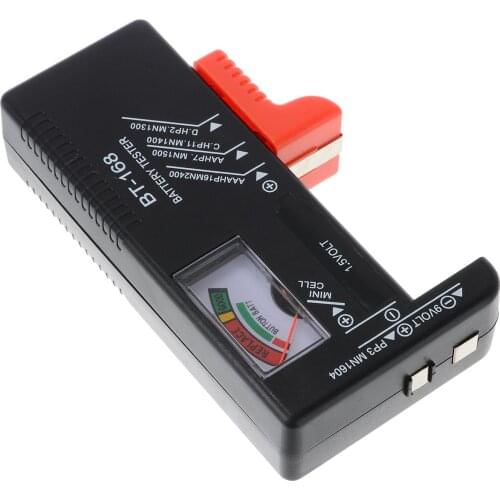 New Battery Tester Universal BT-168 Digital Battery Capacity Tester Check Power Level for 1.5V AA AAA C D 9V Button Cells
