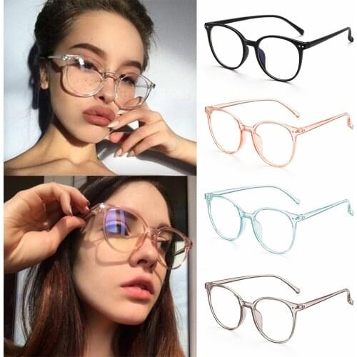 Fashion Vintage Oversized Anti Blue Light Glasses Office Computer Goggles Unisex Round Frame Anti Radiation Video Gaming Eyewear