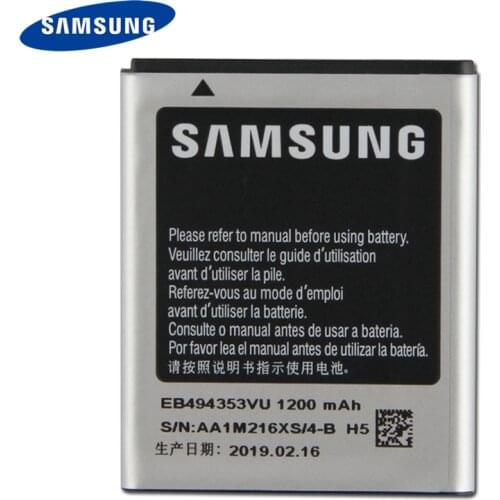Original Replacement Phone Battery EB494353VU For Samsung S5330 S5232 C6712 S5750 GT-S5570 i559 EB494353VA Battery 1200mAh