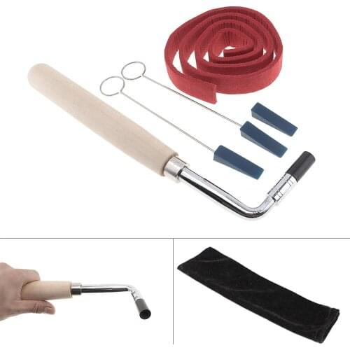 6pcs/set Professional Piano Tuning Hammer Piano Tuning Tool Kit with Black Bag for Piano Keyboard Instruments Accessories