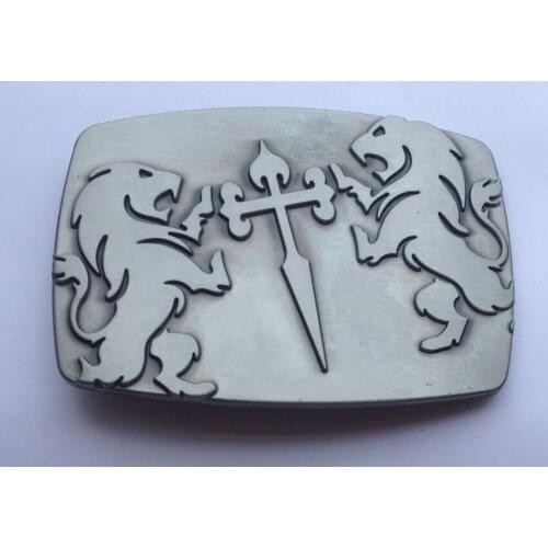 The Lions belt buckle with pewter finish SW-BY49 suitable for 4cm wideth belt